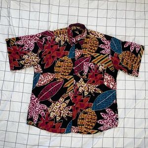 Henry Grethel vintage tiki button down shirt. Oversized.